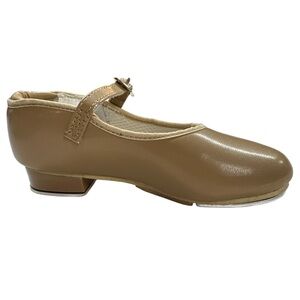 Revolution Dancewear Girls TAN Tap Shoes EUC Size 12